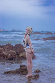 [Net Red COS] Pakaian Renang Populer Coser Nizuo Nisa-Blue Marie Rose