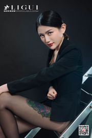 [丽 柜 Ligui] Modello Sweet "Girl with Black Silk Feet"